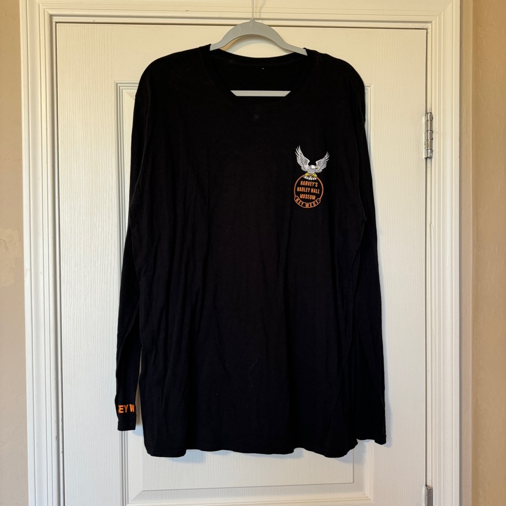Harley Davidson Key West Florida Museum Long Sleeve T Shirt Size Medium